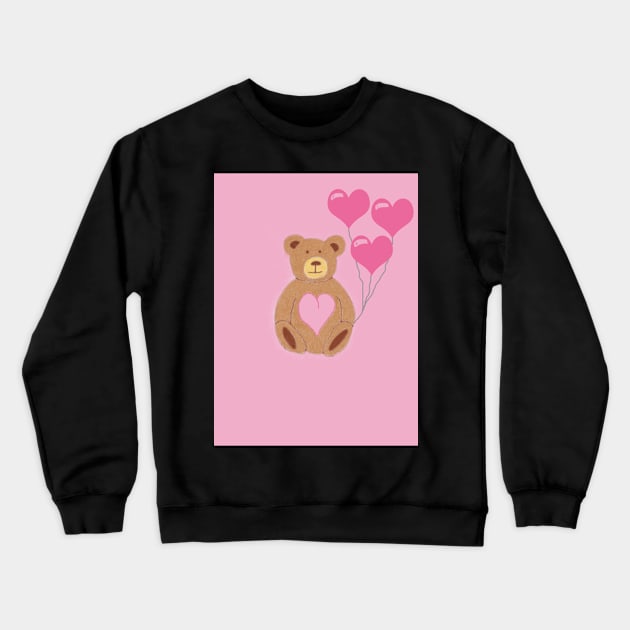 Teddy Bear Love Crewneck Sweatshirt by karenadams
